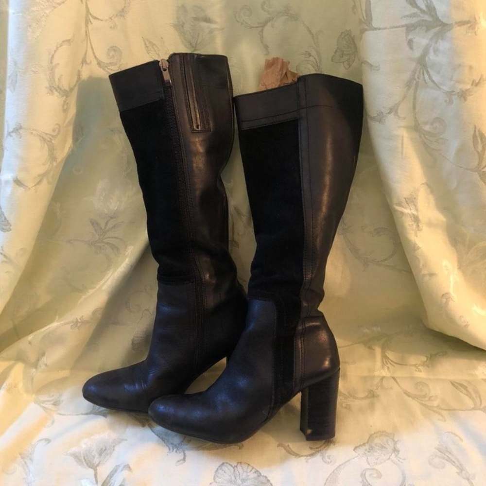 Vintage black knee high boots